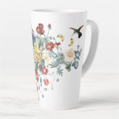 Hummingbird Bird Butterfly Garden Flower Latte Mok (Rechterhoek)