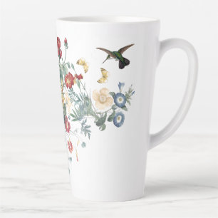 Hummingbird Bird Butterfly Garden Flower Latte Mok