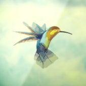 HUMMINGBIRD BIRD GLAS IN LOOD WINDOW CLING RAAMSTICKER (Vel 3)