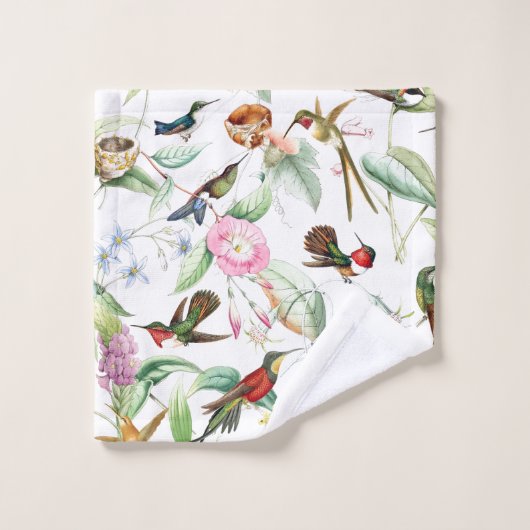 Hummingbird Bird Heaven Bath Towel Set Bad Handdoek (Wasdoekje)