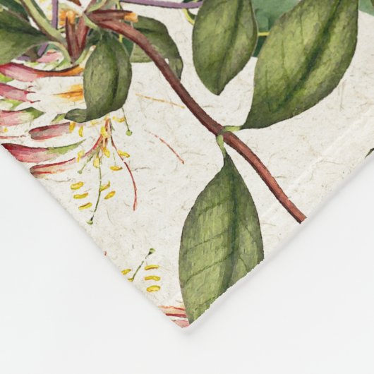 Hummingbird Bird Honeysuckle Fleece Blanket (Hoek)