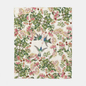 Hummingbird Bird Honeysuckle Fleece Blanket Deken (Voorkant)