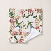 Hummingbird Bird Honeysuckle Flower Bath Towel Set Bad Handdoek (Wasdoekje)