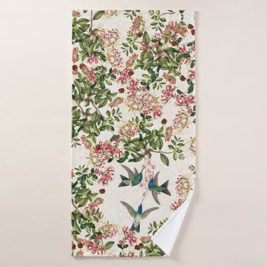 Hummingbird Bird Honeysuckle Flower Bath Towel Set Bad Handdoek (Badhanddoek)