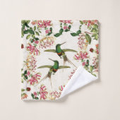 Hummingbird Bird Honeysuckle Flower Bath Towel Set Bad Handdoek (Wasdoekje)