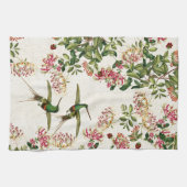 Hummingbird Bird Honeysuckle Flowers Kitchen Towel Theedoek (Horizontaal)