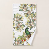 Hummingbird Bird Orchid Flowers Bath Towel Set Bad Handdoek (Handdoek)