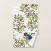 Hummingbird Bird Orchid Flowers Bath Towel Set Bad Handdoek (Handdoek)