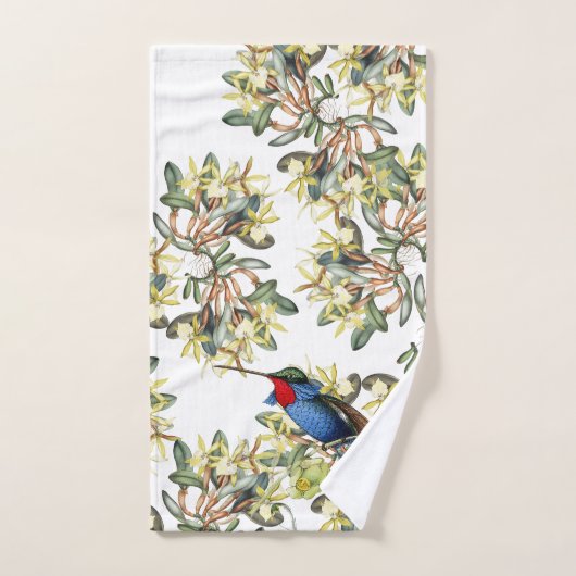 Hummingbird Bird Orchid Flowers Bath Towel Set Bad Handdoek (Handdoek)