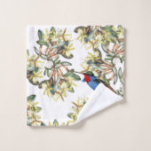 Hummingbird Bird Orchid Flowers Bath Towel Set Bad Handdoek (Wasdoekje)