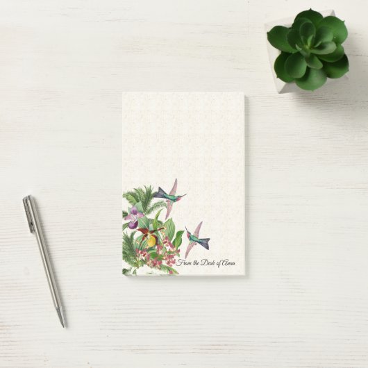 Hummingbird Bird Orchid Flowers Post-it Notes (Kantoor)