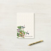 Hummingbird Bird Orchid Flowers Post-it Notes (Op bureau)