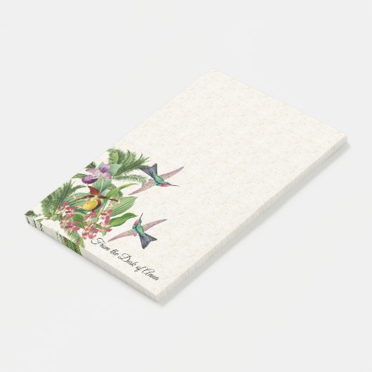 Hummingbird Bird Orchid Flowers Post-it Notes (Schuin)