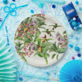 Hummingbird Bird Orchids Flowers Paper Party Bord (Feest)