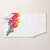 Hummingbird Bird Red Flowers Bath Towel Set Bad Handdoek (Handdoek)