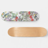 Hummingbird Bird Wildlife Animal Floral Skateboard (Horizontaal)