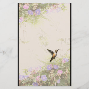 Hummingbird Bird Wildlife Floral Briefpapier