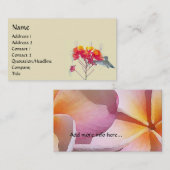 Hummingbird Bird Wildlife Floral Visitekaartje (Voorkant / Achterkant)