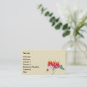 Hummingbird Bird Wildlife Floral Visitekaartje (Staand voorkant)