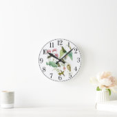 Hummingbird Bird Wildlife Floral Wall Clock Ronde Klok (Huis)