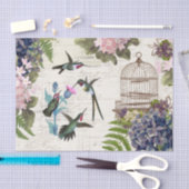 Hummingbird  Birdcage Floral Weefselpapier Tissuepapier (Craft)