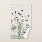 Hummingbird Birds Catsear Flowers Bath Towel Set Bad Handdoek (Handdoek)