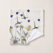 Hummingbird Birds Catsear Flowers Bath Towel Set Bad Handdoek (Wasdoekje)