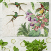 Hummingbird Birds Flowers Animals Kitchen Towel Theedoek (Gevouwen)