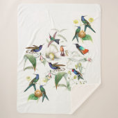 Hummingbird Birds Flowers Animals Sherpa Blanket Sherpa Deken (Voorkant)