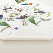 Hummingbird Birds Flowers Animals Sherpa Blanket Sherpa Deken (3/4)