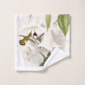 Hummingbird Birds Flowers Bath Towel Set Bad Handdoek (Wasdoekje)