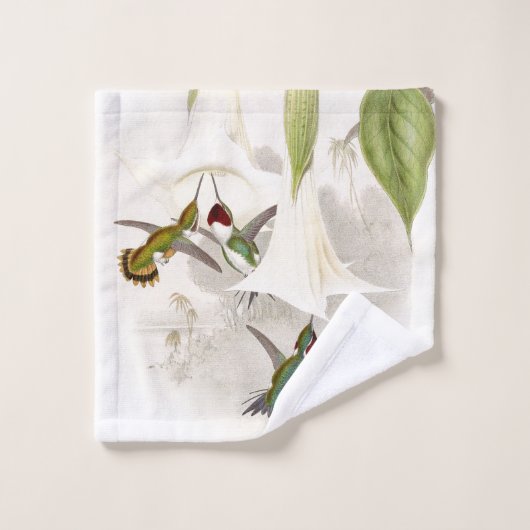 Hummingbird Birds Flowers Bath Towel Set Bad Handdoek (Wasdoekje)