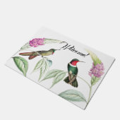 Hummingbird Birds Flowers Wildlife Welkom Doormat Deurmat (Schuin)