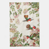 Hummingbird Birds Honeysuckle Flower Kitchen Towel Theedoek (Verticaal)