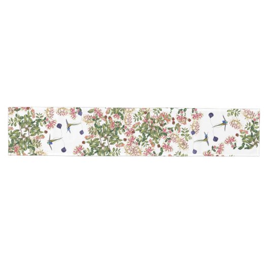 Hummingbird Birds Honeysuckle Flowers Table Runner Medium Tafelloper (Horizontaal)