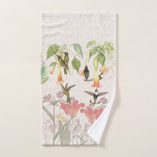 Hummingbird Birds Lily Flower Bath set Bad Handdoek (Handdoek)