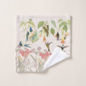 Hummingbird Birds Lily Flower Bath set Bad Handdoek (Wasdoekje)