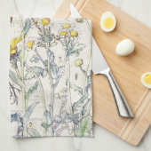 Hummingbird Birds Mums Wildbloks Kitchen Towel Theedoek (Quarter Fold)