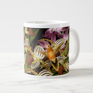 Hummingbird Birds Orchid Flowers Jumbo Mok