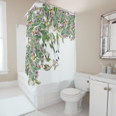 Hummingbird Birds Orchid Flowers Showgordijn Douchegordijn (In situ)