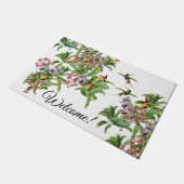 Hummingbird Birds Orchid Flowers Welkom Doormat Deurmat (Schuin)
