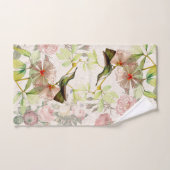 Hummingbird Birds Roos Flowers Bath Towel Set Bad Handdoek (Handdoek)