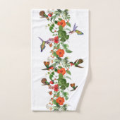 Hummingbird Birds Tropical Flowers Bath Towel Set Bad Handdoek (Handdoek)