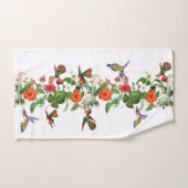 Hummingbird Birds Tropical Flowers Bath Towel Set Bad Handdoek (Handdoek)