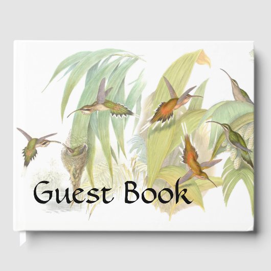 Hummingbird Birds Wildlife Nest Gastboek Gastenboek (Voorkant)