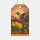 Hummingbird Birthday Cadeaulabel (Voorkant)