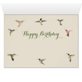 Hummingbird Birthday Card (Binenzijde Horizontaal (Onderkant))