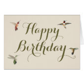 Hummingbird Birthday Card (Voorkant Horizontaal)