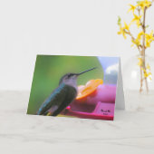 Hummingbird Birthday Card Kaart (Gele Bloem)