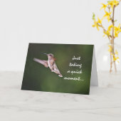 Hummingbird Birthday Card Kaart (Gele Bloem)